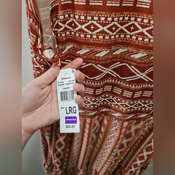 Robbie Bee Sleeveless Split Neck Puff Print Dress - Picture 7 of 9